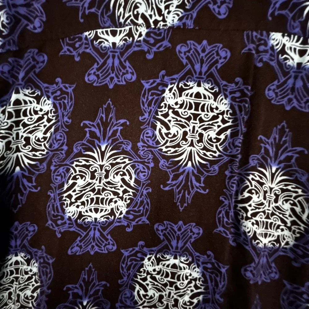 Vintage Pineapple Connection Shirt Mens 4XL Black Hawaiian Tribal‎ Tropical 90s